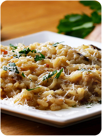 Bacon & mushroom Risotto
